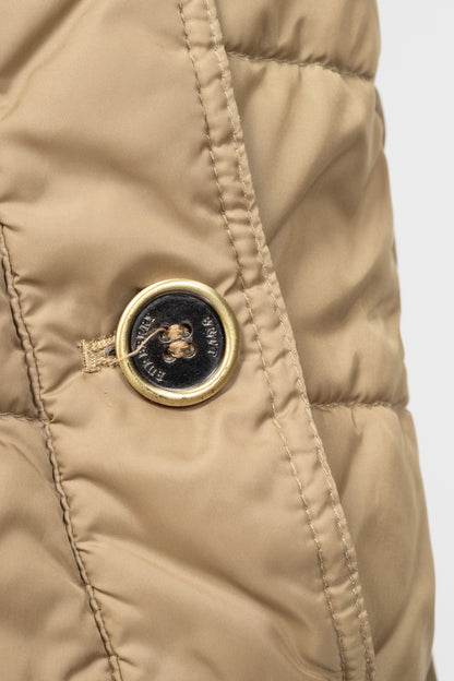 Burberry Brit Gold Quilted-Taffeta Double-Breasted Coat