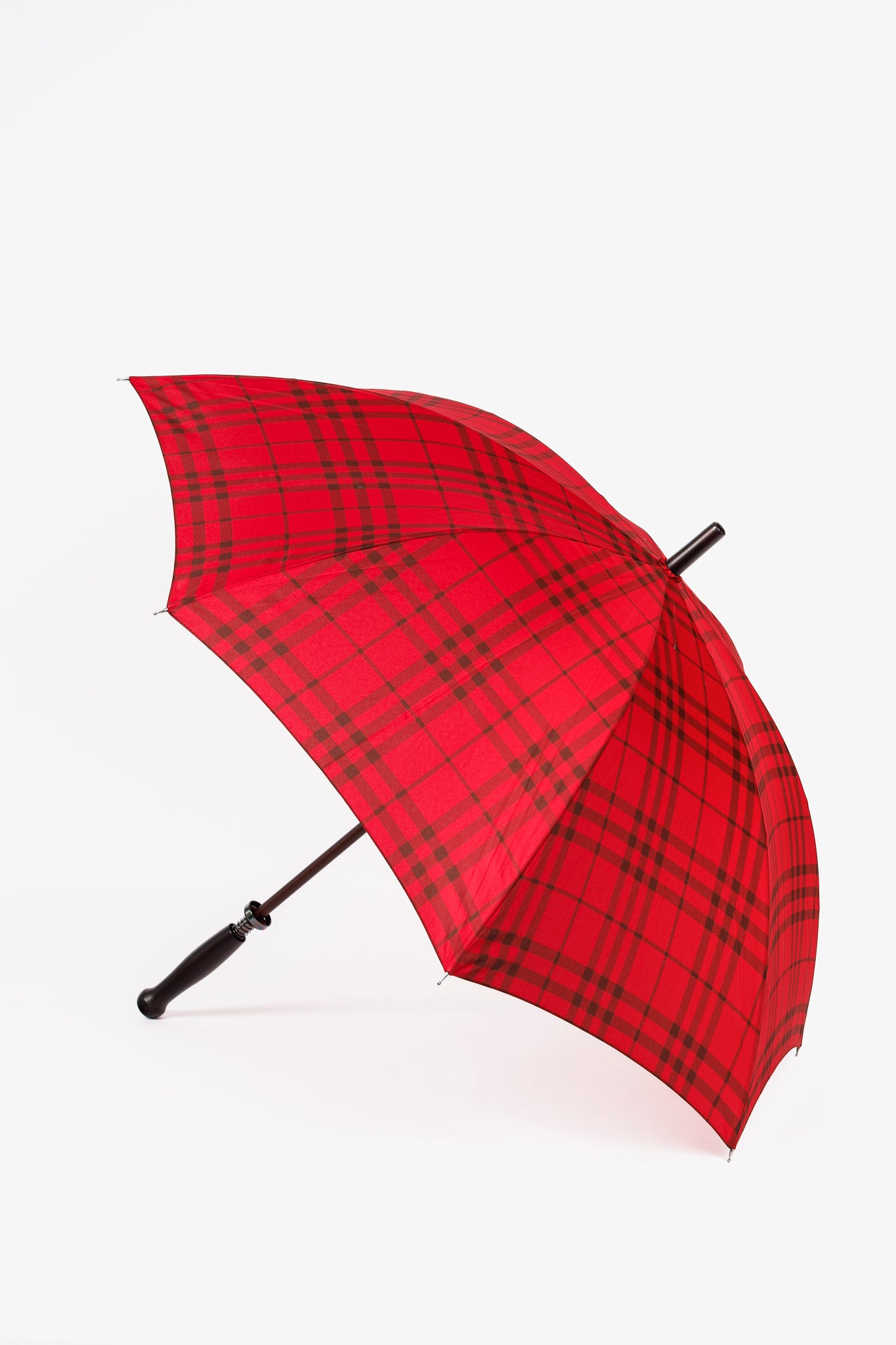 Burberry Red & Black Check Umbrella