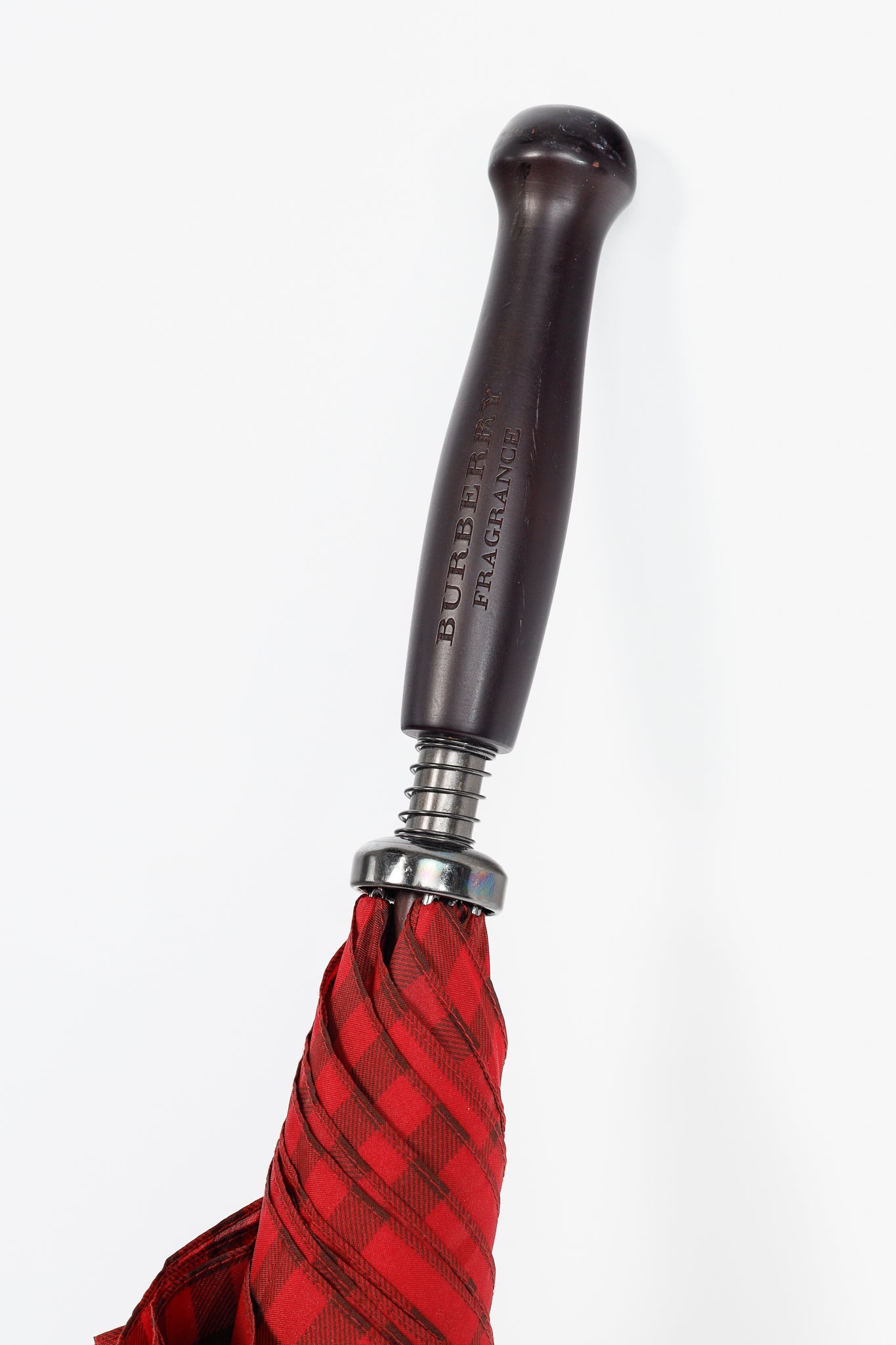 Burberry Red & Black Check Umbrella