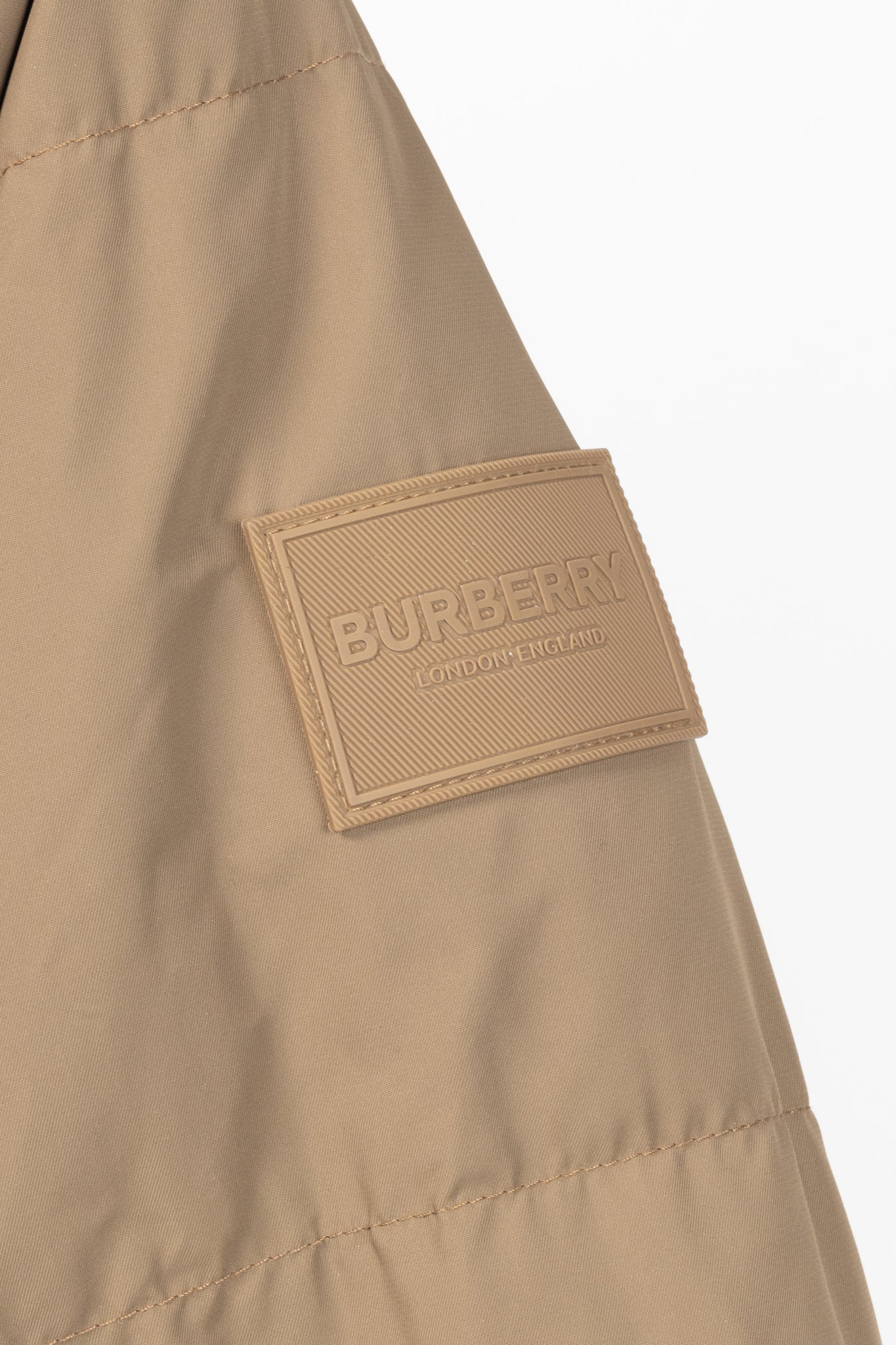 Burberry Iver Reversible Tan Check Down Puffer Jacket