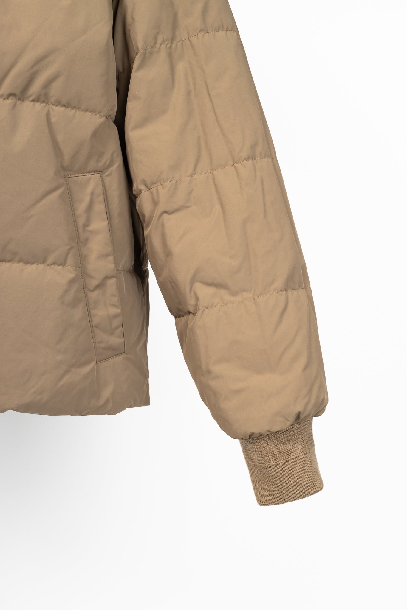 Burberry Iver Reversible Tan Check Down Puffer Jacket