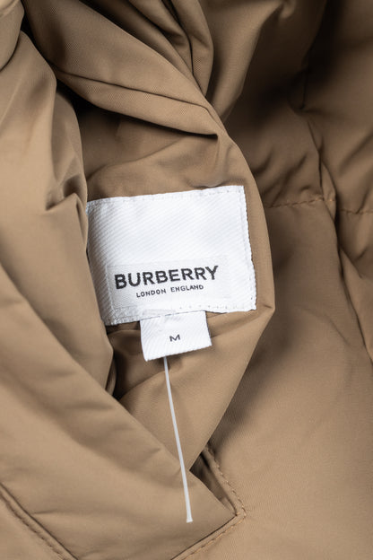 Burberry Iver Reversible Tan Check Down Puffer Jacket