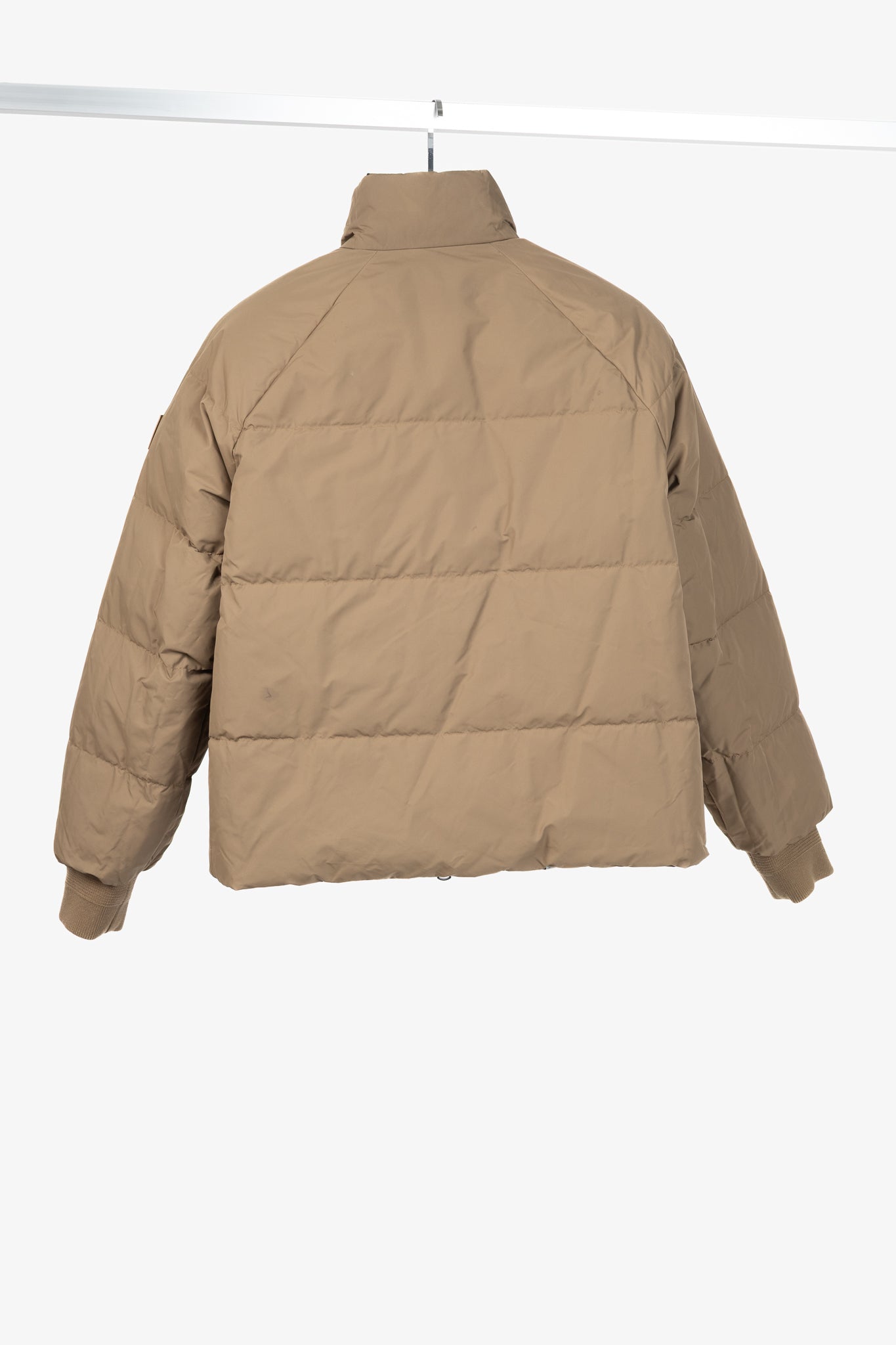 Burberry Iver Reversible Tan Check Down Puffer Jacket