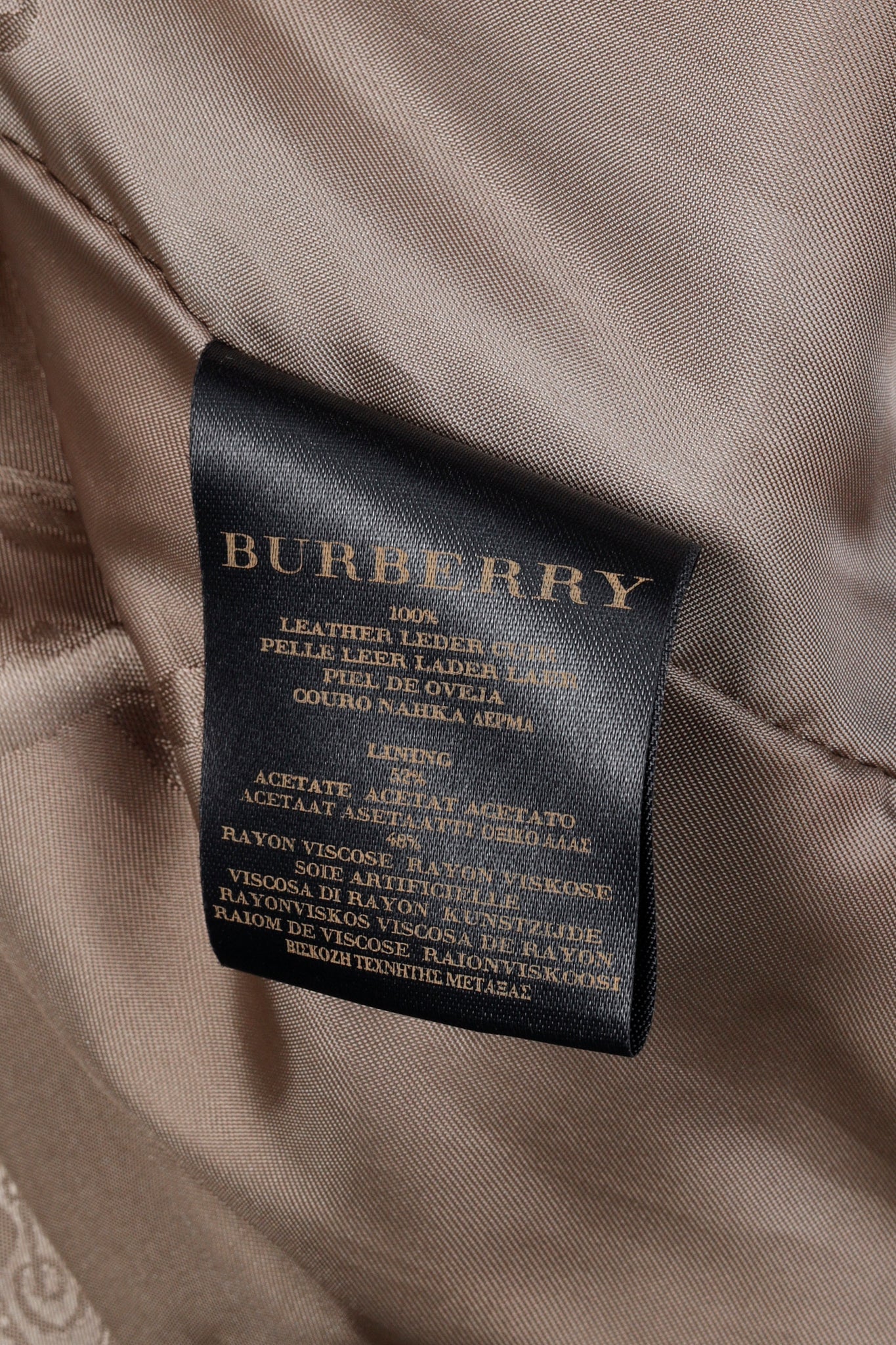 Burberry AW/07 Taupe Grey Brown Leather Moto Trench Coat