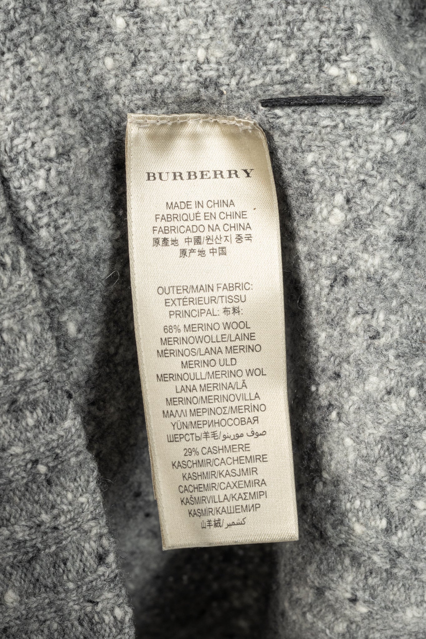 Burberry Brit Grey Wool & Cashmere Sweater