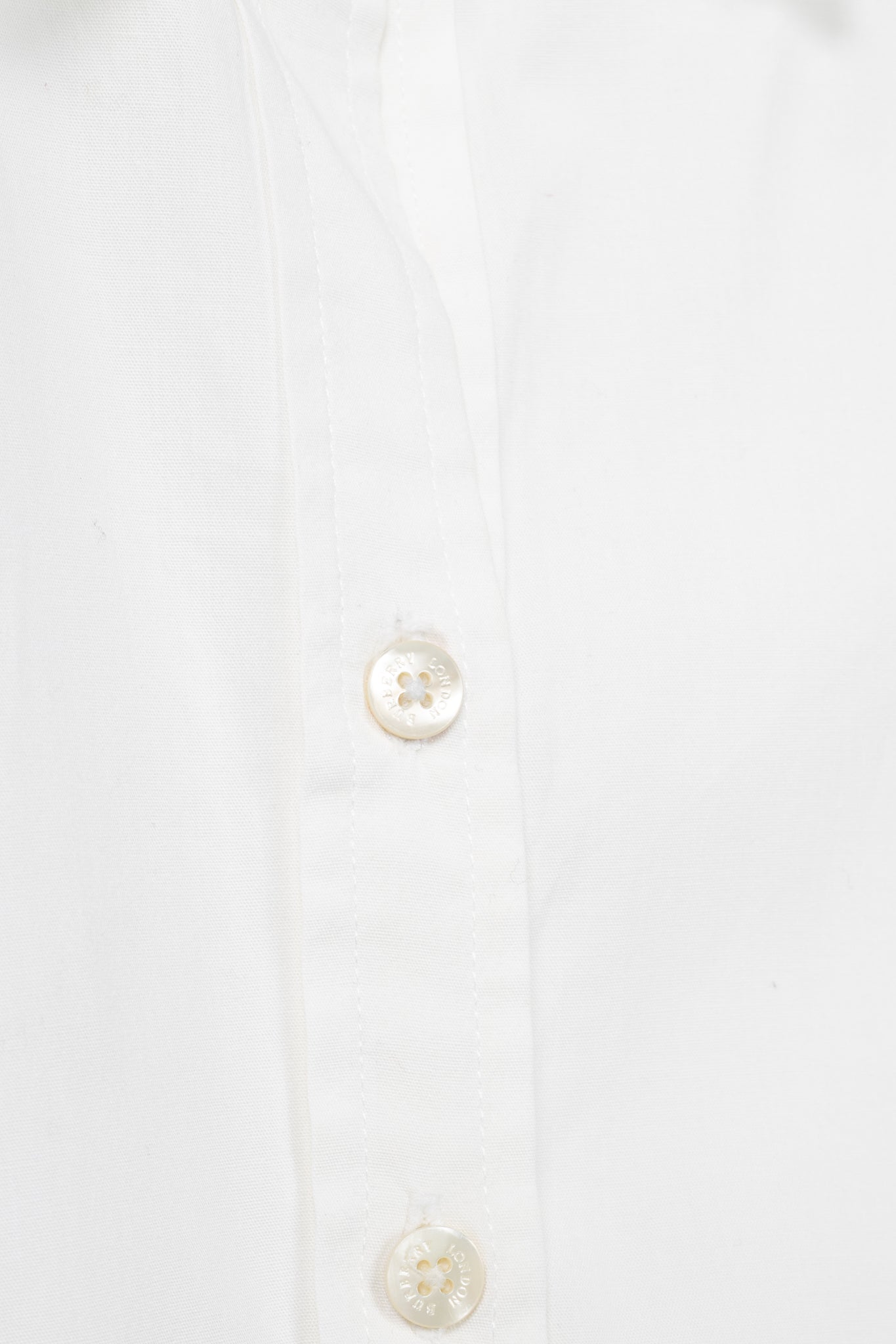 Burberry White Cotton-Poplin Check-Cuff Buttoned Shirt