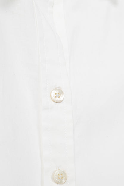 Burberry White Cotton-Poplin Check-Cuff Buttoned Shirt