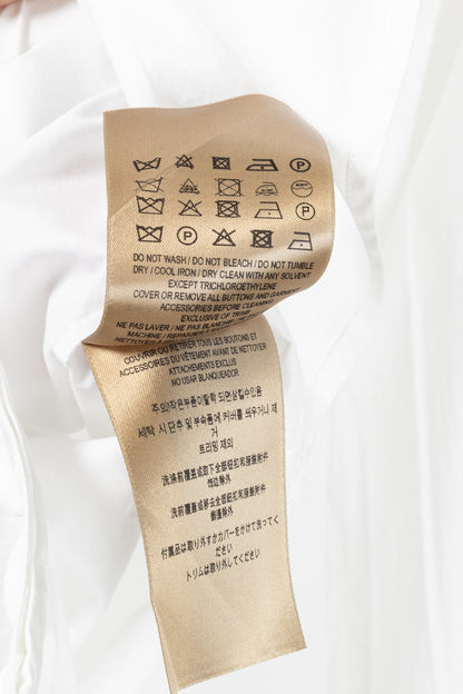 Burberry White Cotton-Poplin Scalloped-Trim Buttoned Shirt