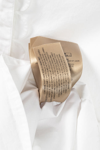 Burberry White Cotton-Poplin Scalloped-Trim Buttoned Shirt