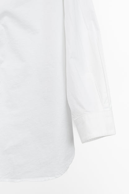 Burberry White Cotton-Poplin Scalloped-Trim Buttoned Shirt