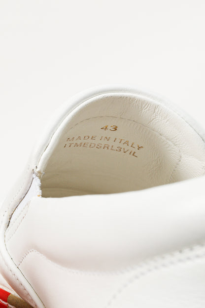 Burberry Men's Thompson White Leather Slip On Shoes