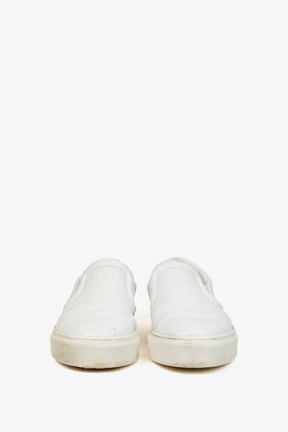 Burberry Men's Thompson White Leather Slip On Shoes