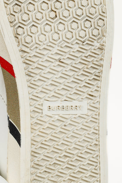 Burberry Men's Thompson White Leather Slip On Shoes