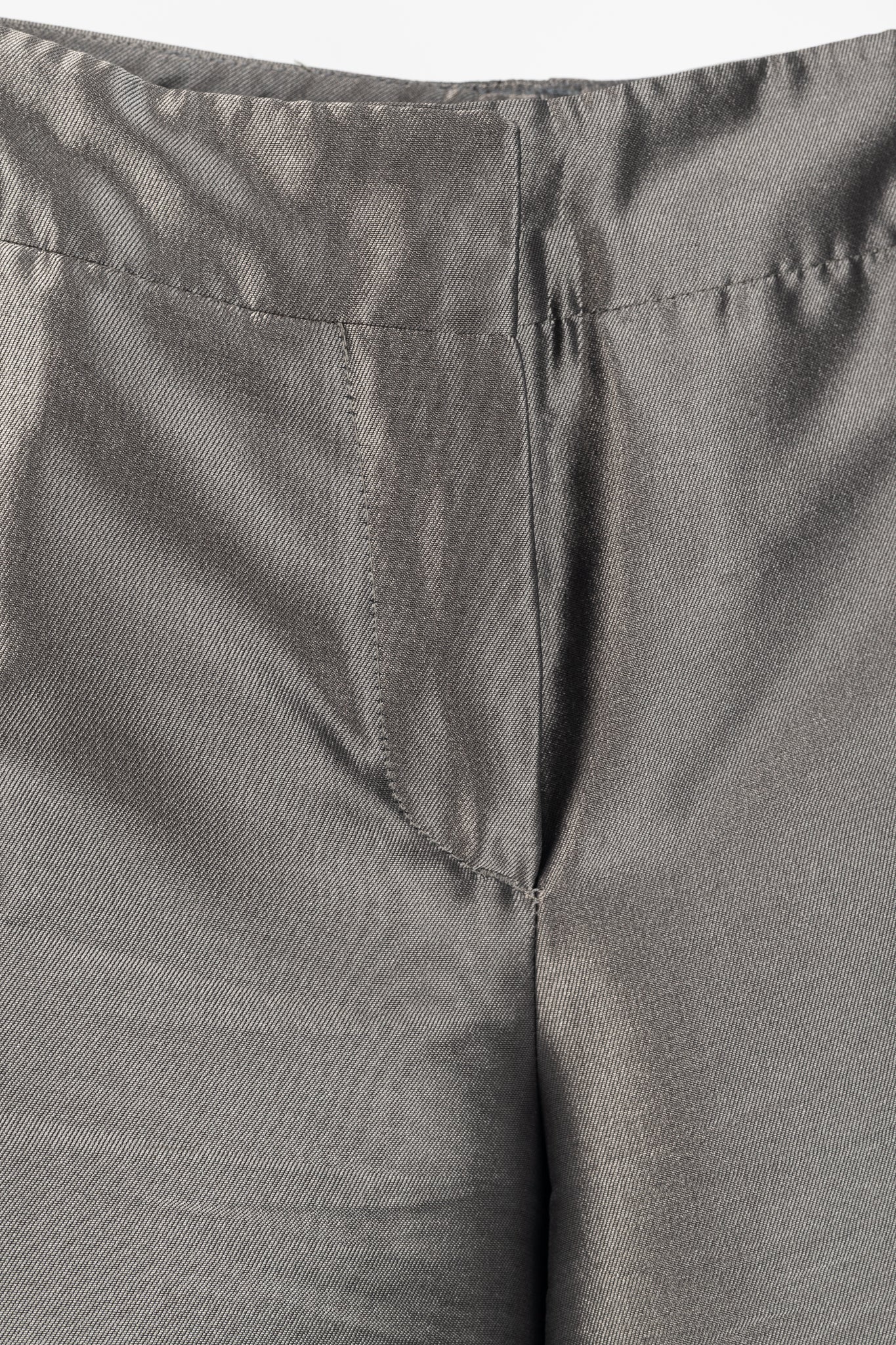 Burberry Grey Silk-Blend Taffeta Flared Trousers
