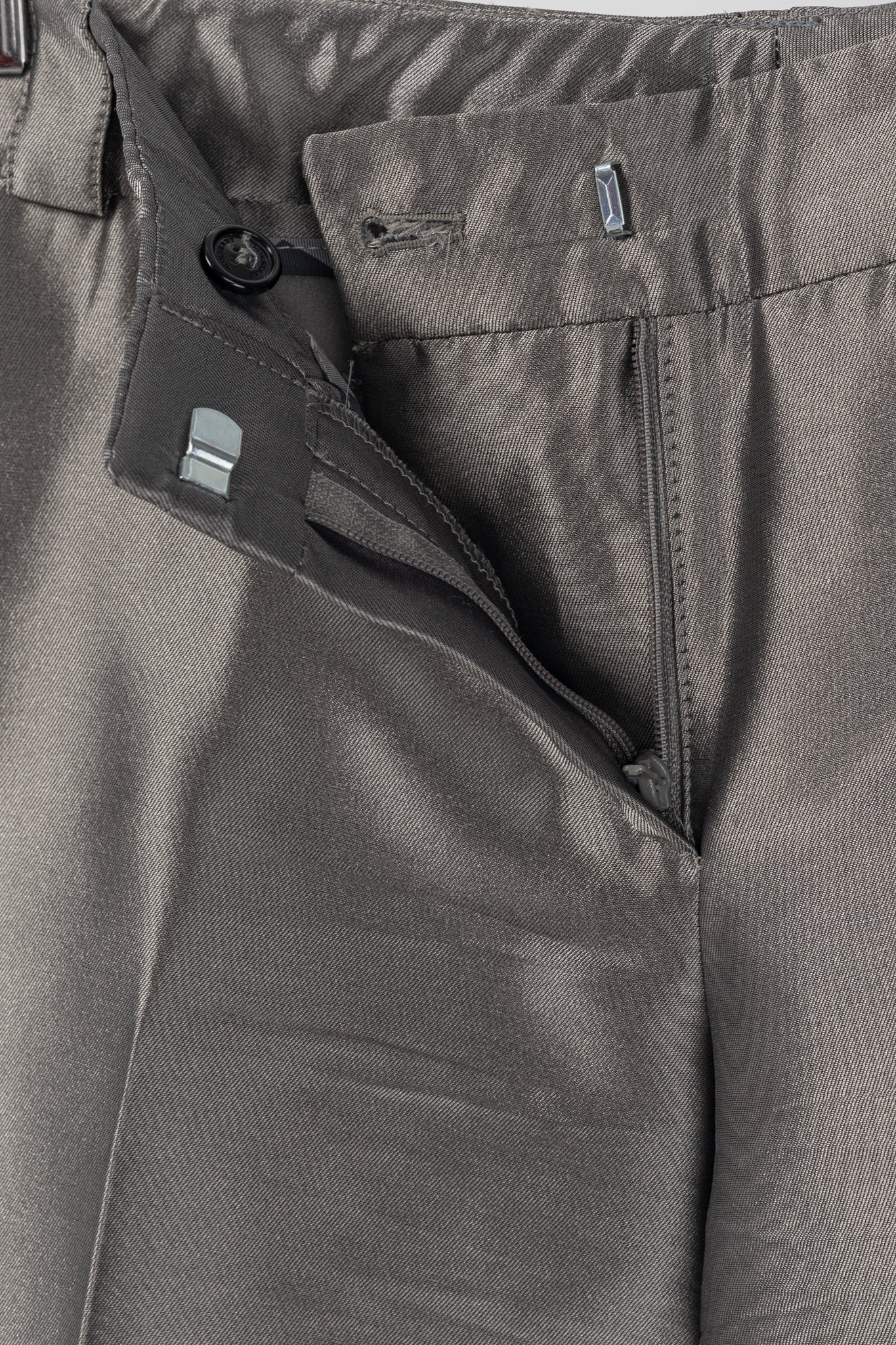 Burberry Grey Silk-Blend Taffeta Flared Trousers