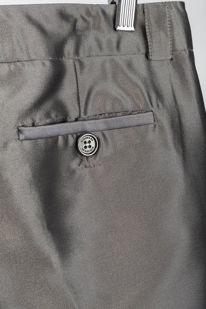 Burberry Grey Silk-Blend Taffeta Flared Trousers