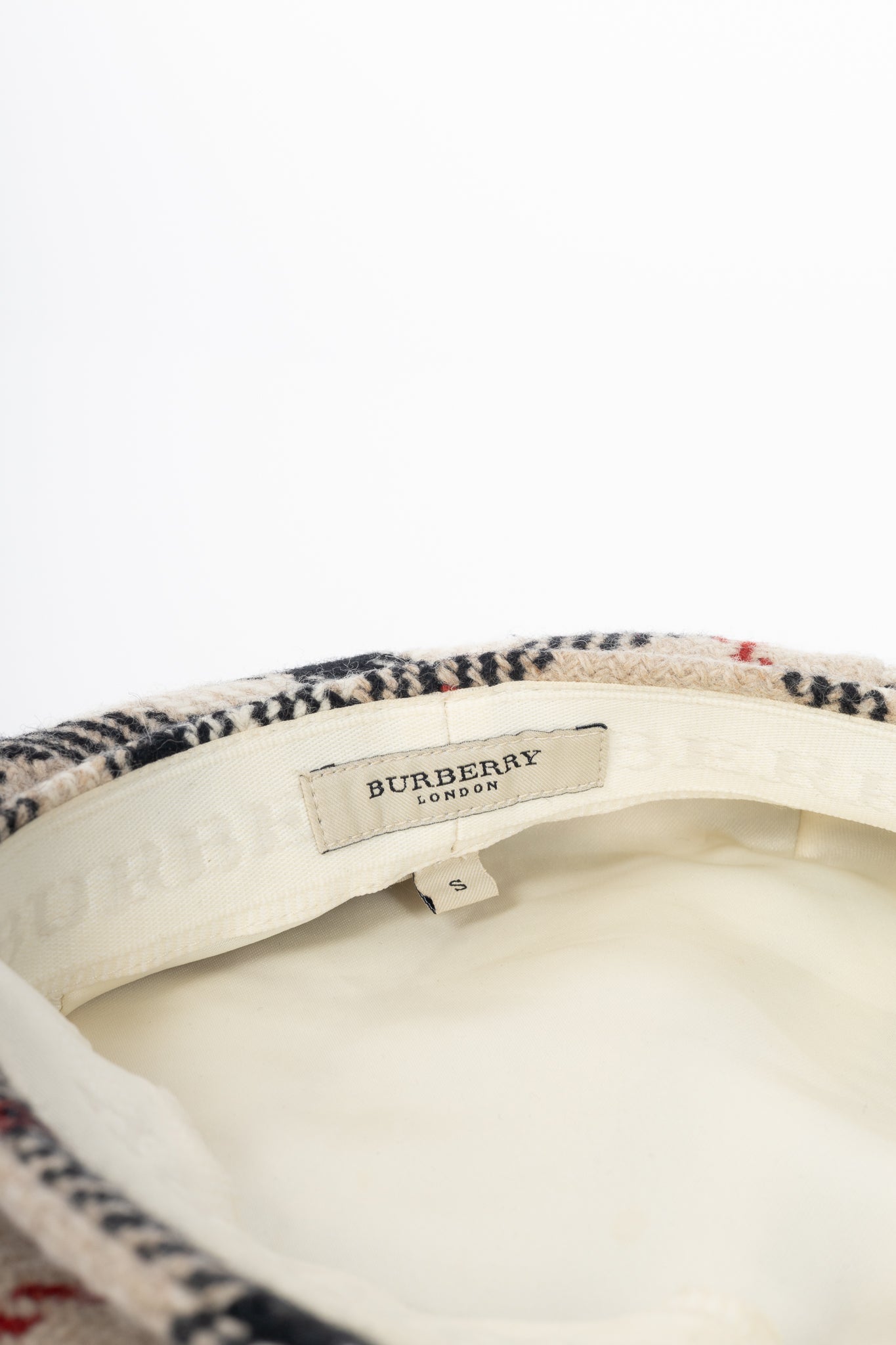 Burberry Beige Check Wool-Tweed Newsboy Cap
