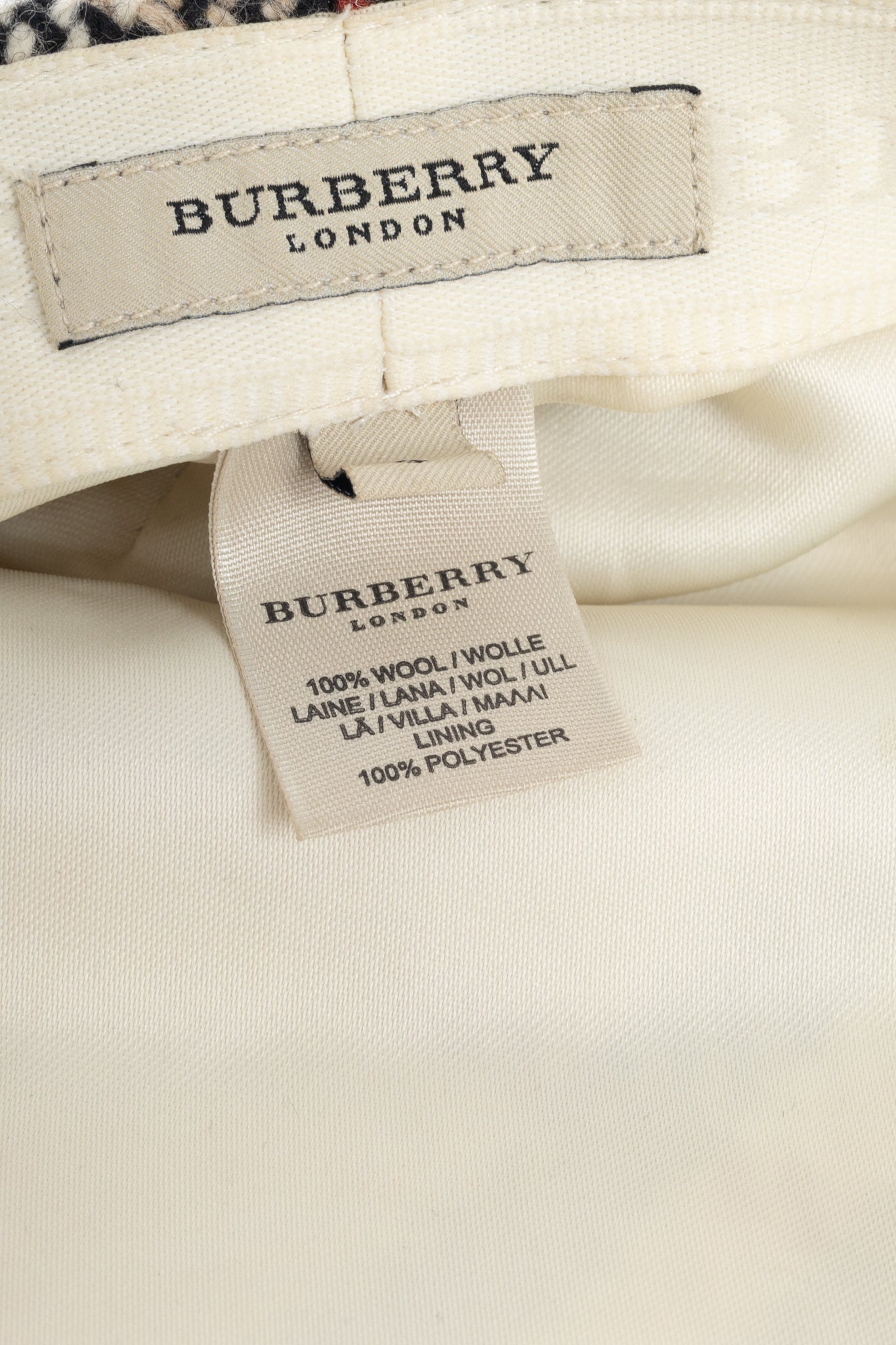 Burberry Beige Check Wool-Tweed Newsboy Cap