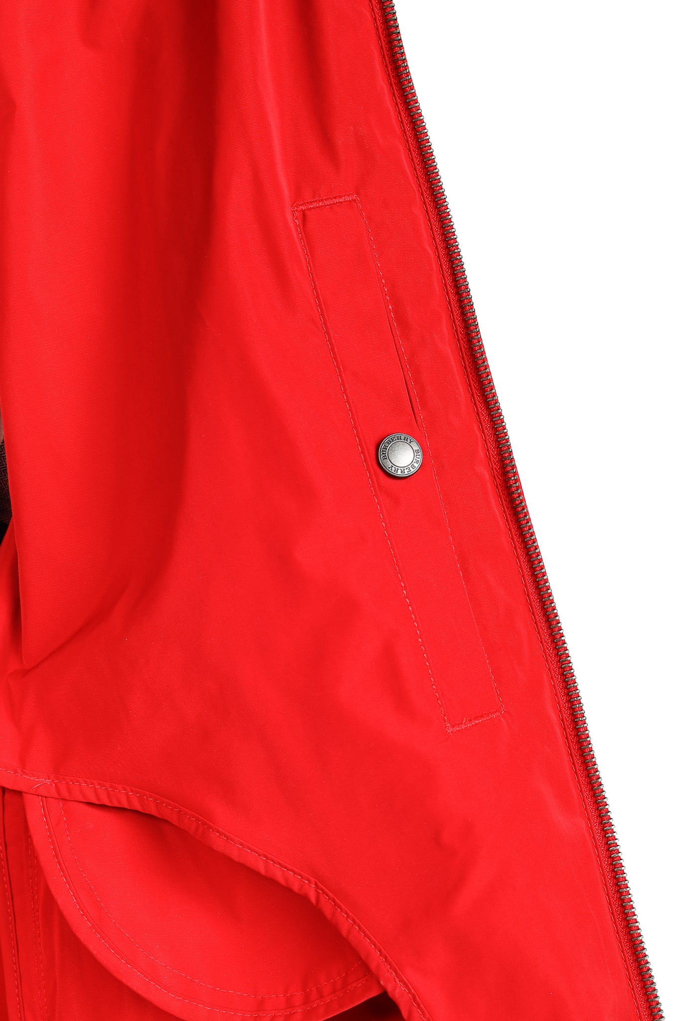 Burberry Brit Bradford Military Red Zip Front Packaway Blouson