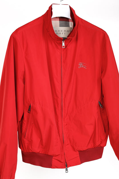 Burberry Brit Bradford Military Red Zip Front Packaway Blouson