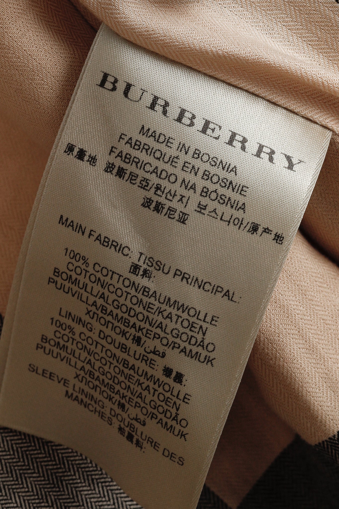 Burberry Brit Beige Belted Double-Breasted Classic Cotton Trench Coat