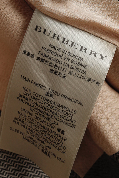 Burberry Brit Beige Belted Double-Breasted Classic Cotton Trench Coat