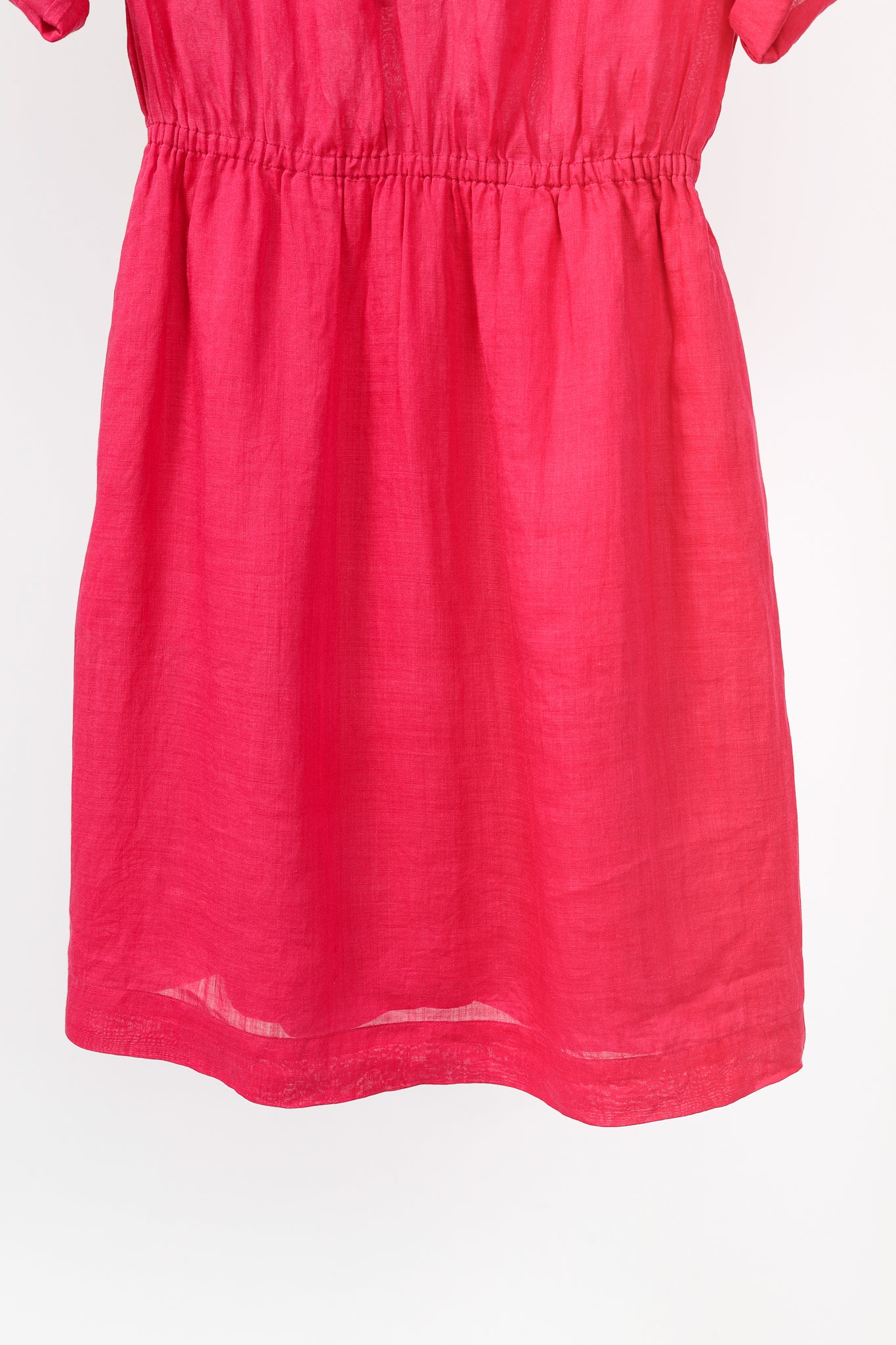 Burberry Brit Crimson Pink Ramie Trench Mini Dress