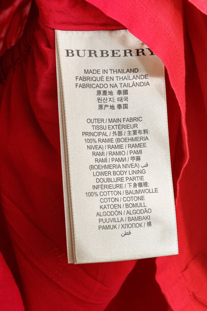 Burberry Brit Crimson Pink Ramie Trench Mini Dress