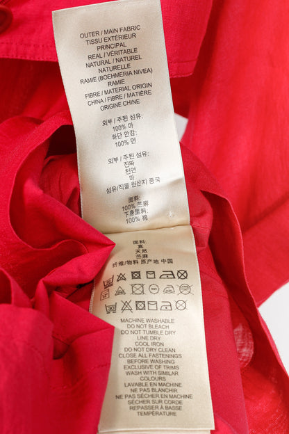 Burberry Brit Crimson Pink Ramie Trench Mini Dress
