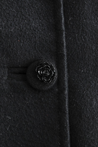 Calla Paris Fall 2013 Boucle Sleeve Black Multi-Material Pea Coat