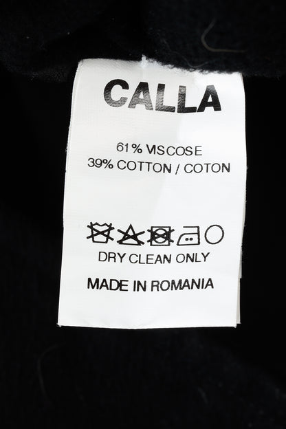 Calla Paris Fall 2013 Boucle Sleeve Black Multi-Material Pea Coat