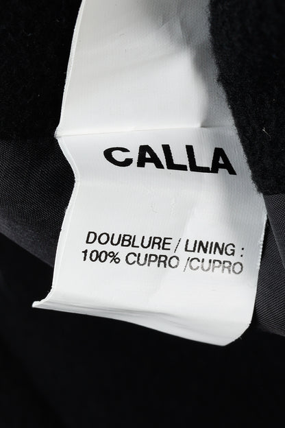 Calla Paris Fall 2013 Boucle Sleeve Black Multi-Material Pea Coat