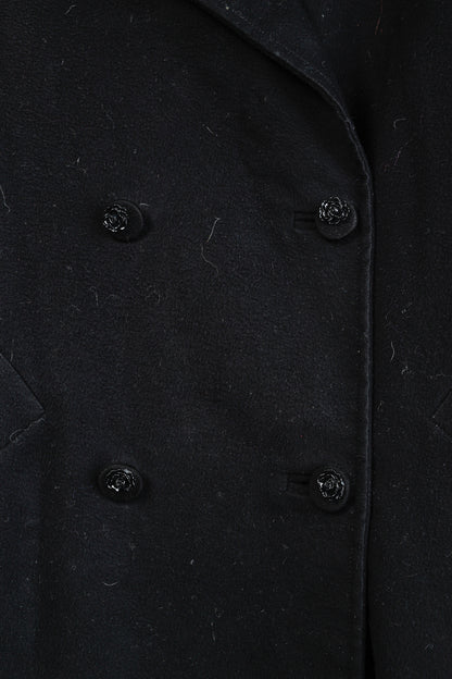 Calla Paris Fall 2013 Boucle Sleeve Black Multi-Material Pea Coat