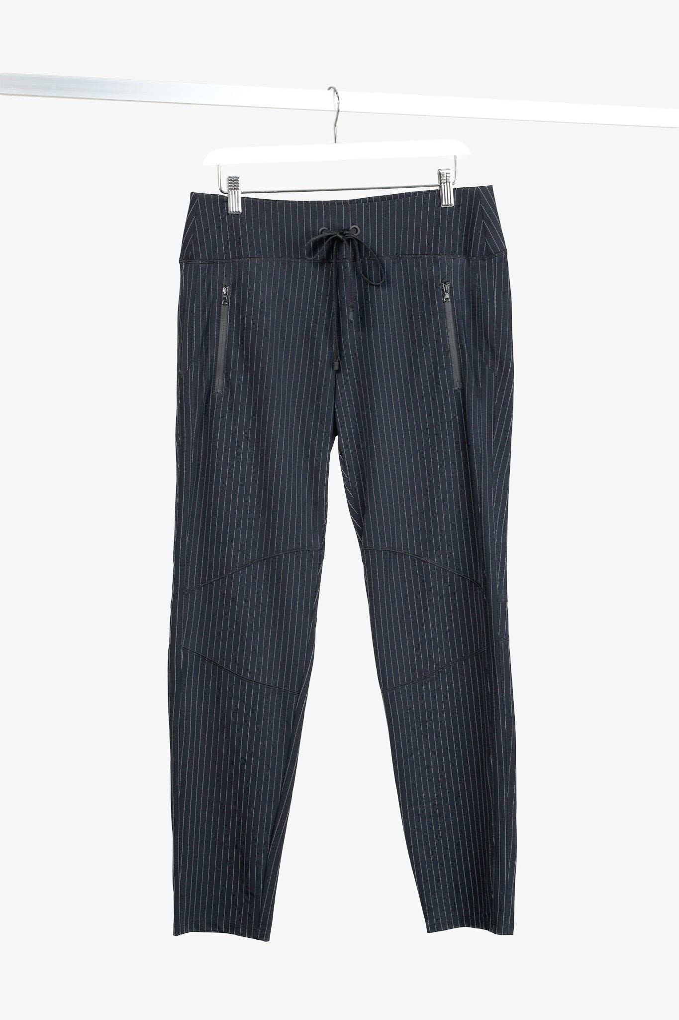 Cambio Jaden Navy Pinstripe Drawstring Pants