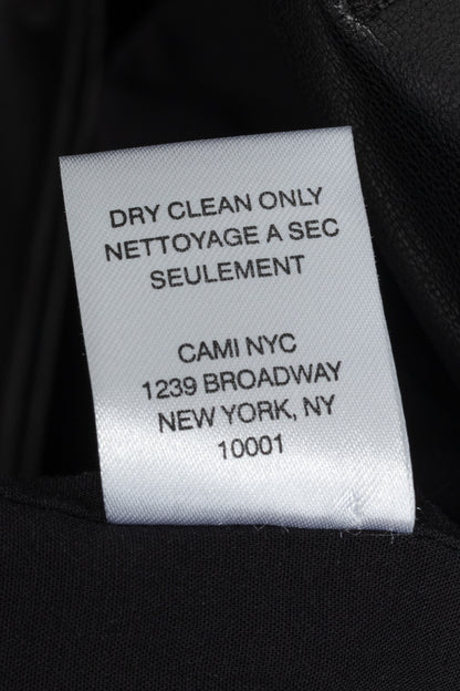 CAMI NYC Tamia Black Faux-Leather Blazer Dress