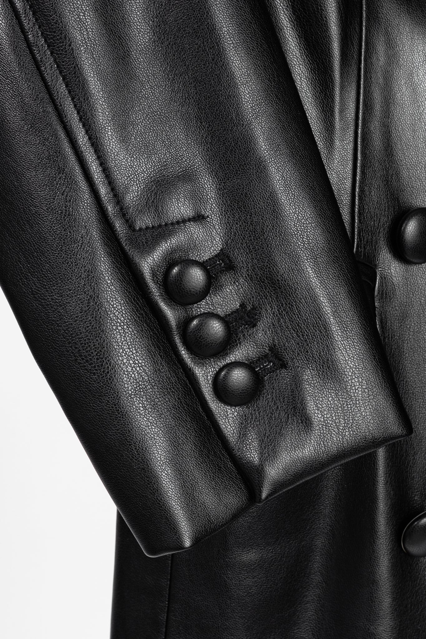 CAMI NYC Tamia Black Faux-Leather Blazer Dress