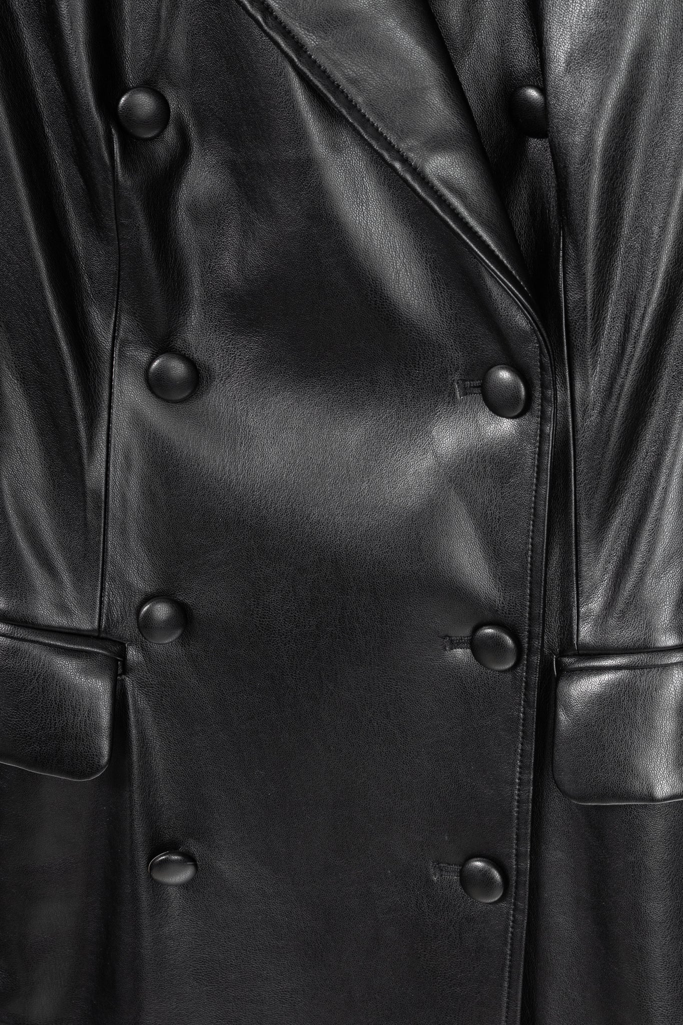 CAMI NYC Tamia Black Faux-Leather Blazer Dress