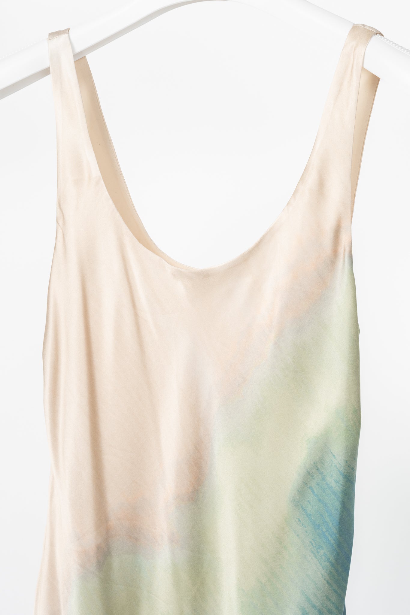 CAMI NYC Shallon Neutral Printed Silk Satin Slip Dress