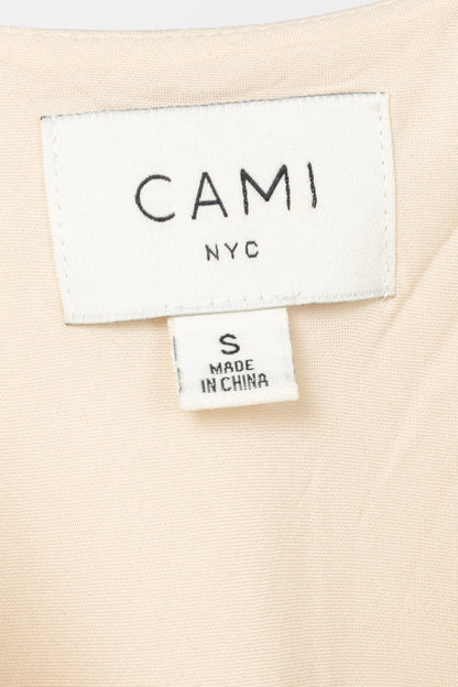 CAMI NYC Shallon Neutral Printed Silk Satin Slip Dress