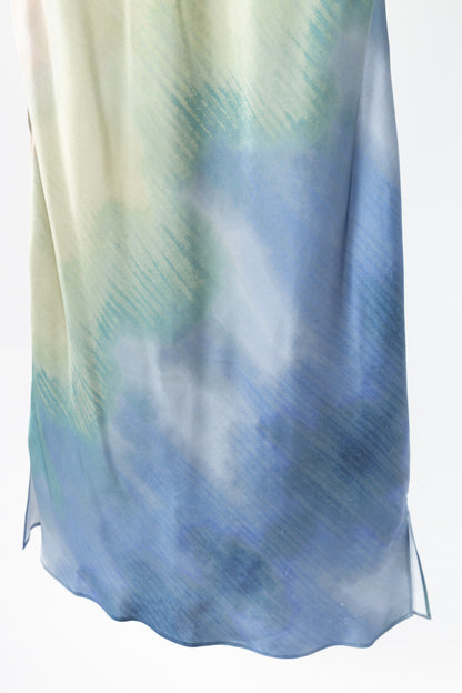 CAMI NYC Shallon Neutral Printed Silk Satin Slip Dress