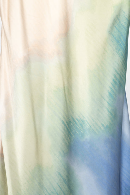 CAMI NYC Shallon Neutral Printed Silk Satin Slip Dress