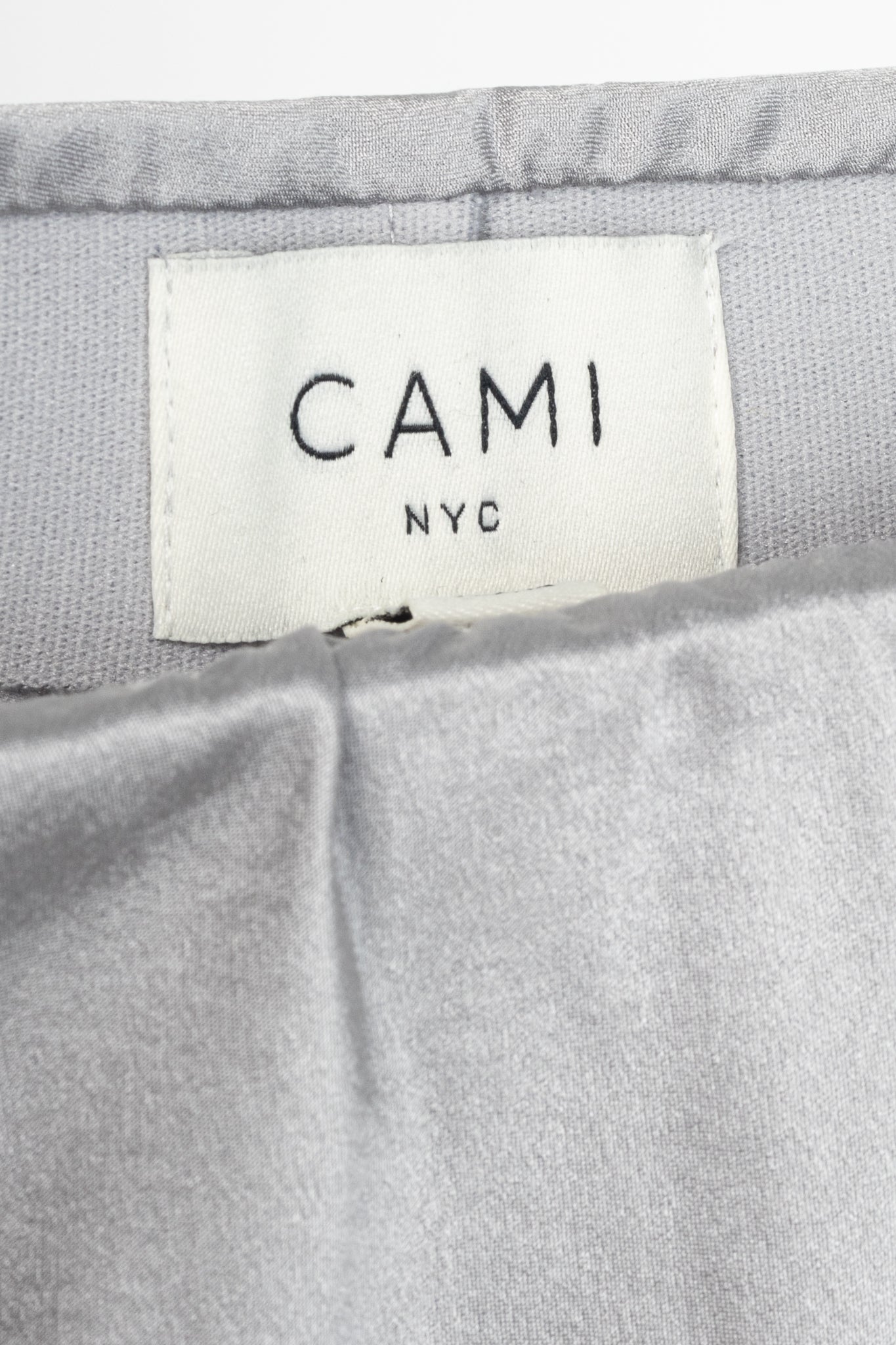 CAMI NYC Analu Mineral Silk Satin Asymmetrical Lace-Hem Midi Skirt