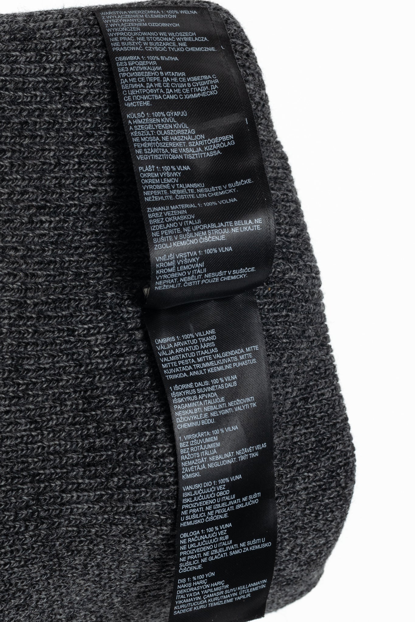 Canada Goose Arctic Black Heather Wool Logo Toque