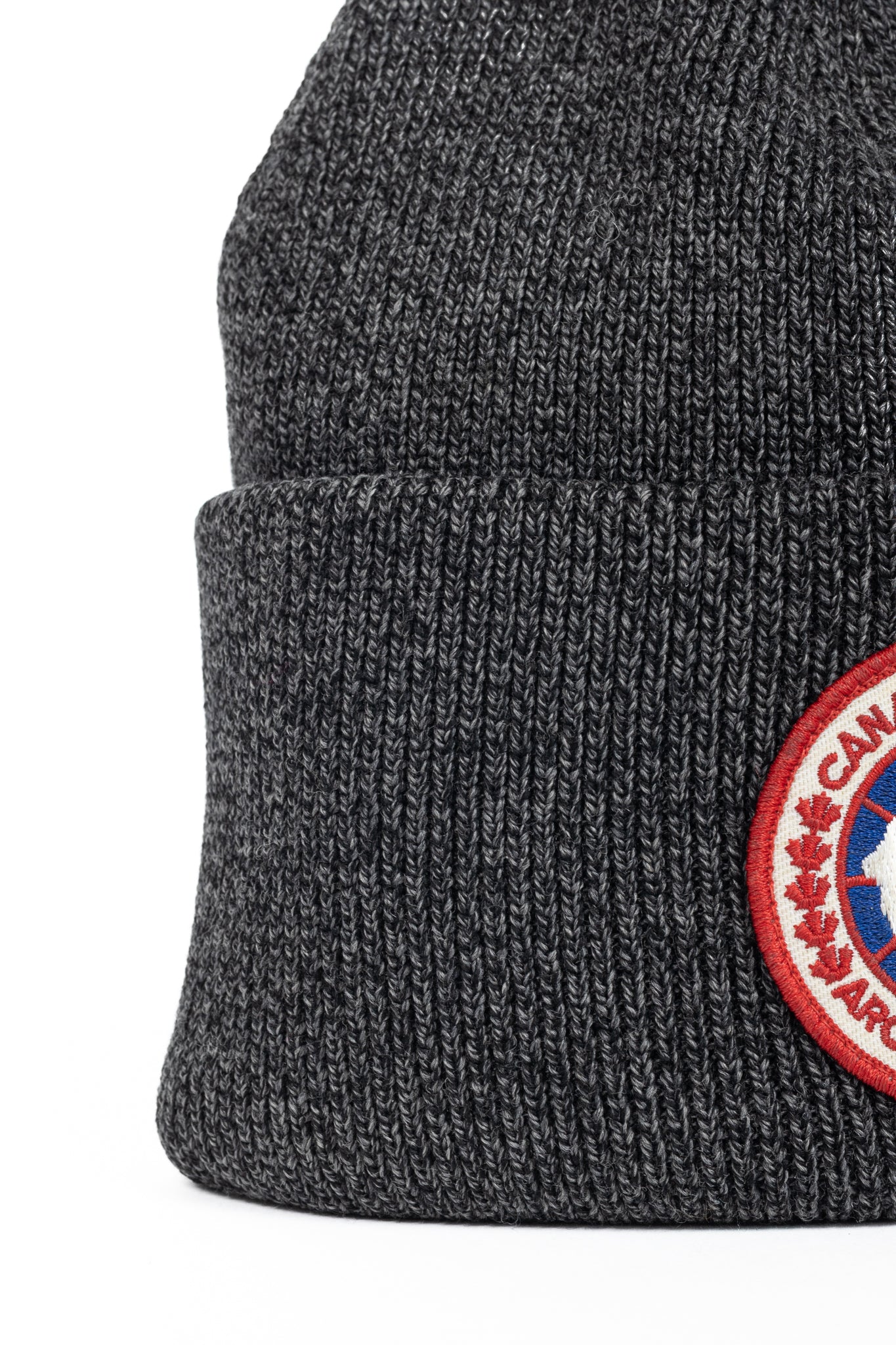 Canada Goose Arctic Black Heather Wool Logo Toque