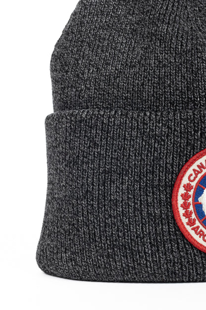 Canada Goose Arctic Black Heather Wool Logo Toque
