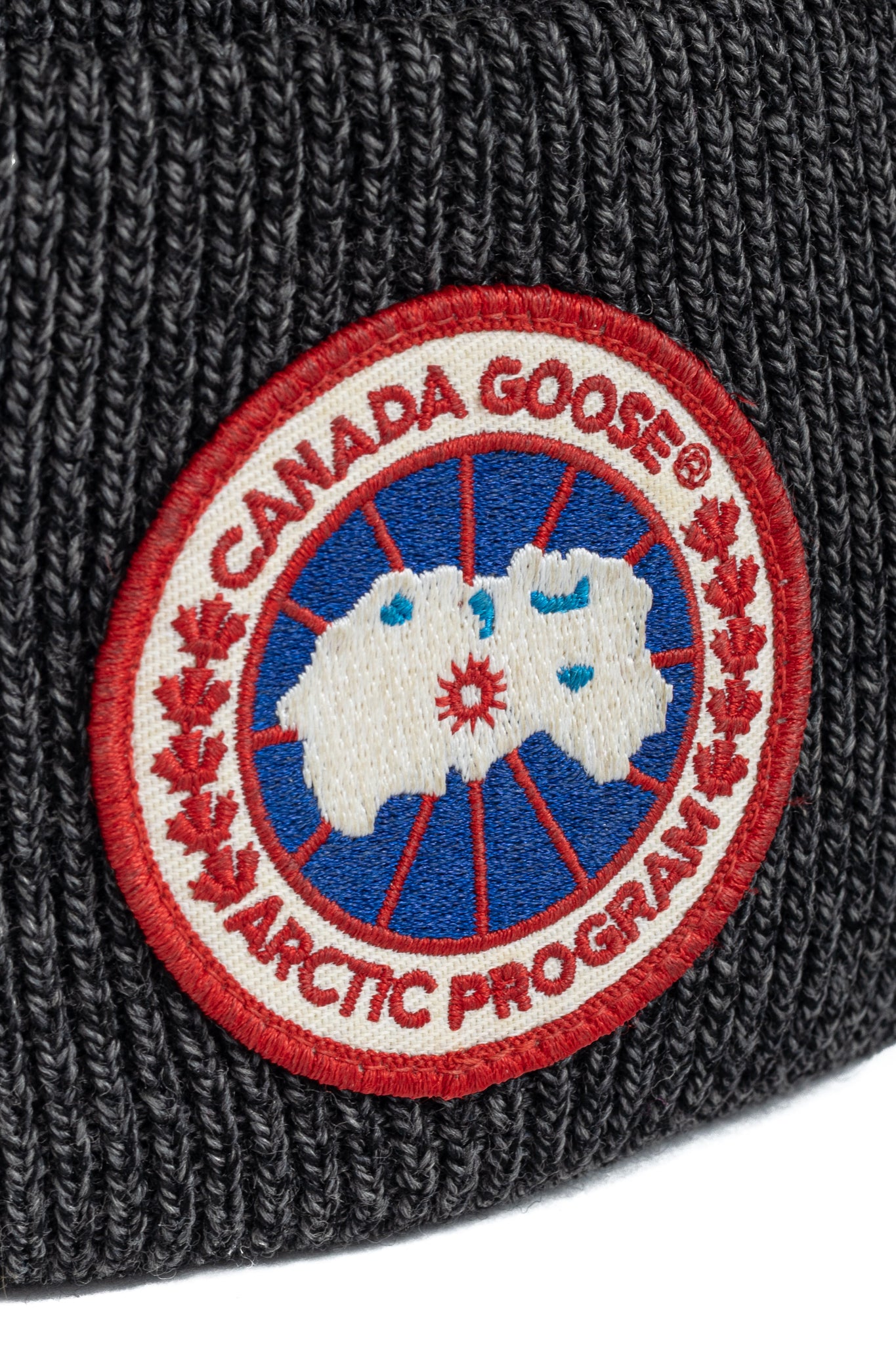 Canada Goose Arctic Black Heather Wool Logo Toque