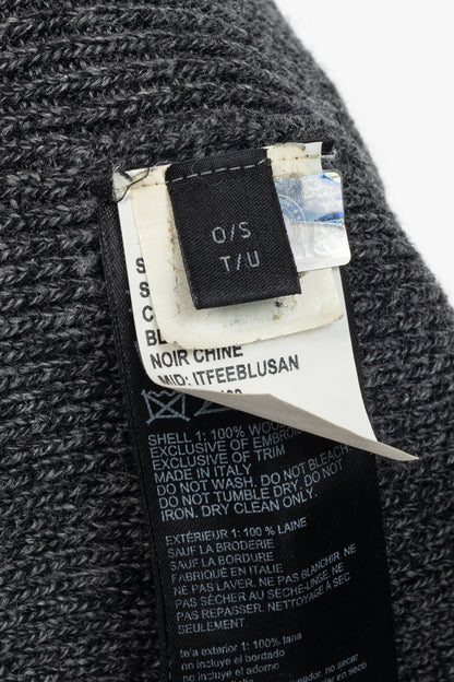 Canada Goose Arctic Black Heather Wool Logo Toque