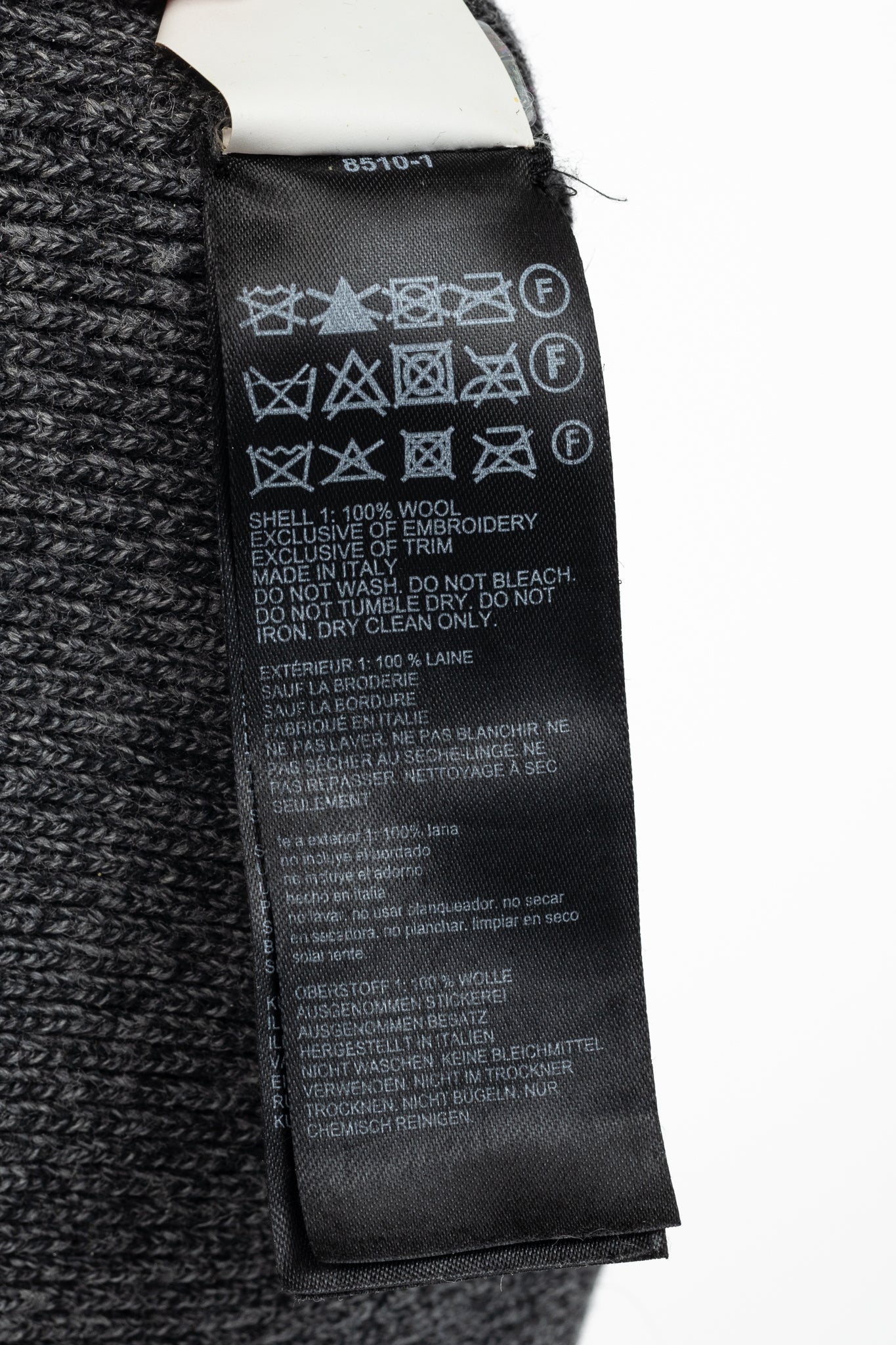 Canada Goose Arctic Black Heather Wool Logo Toque