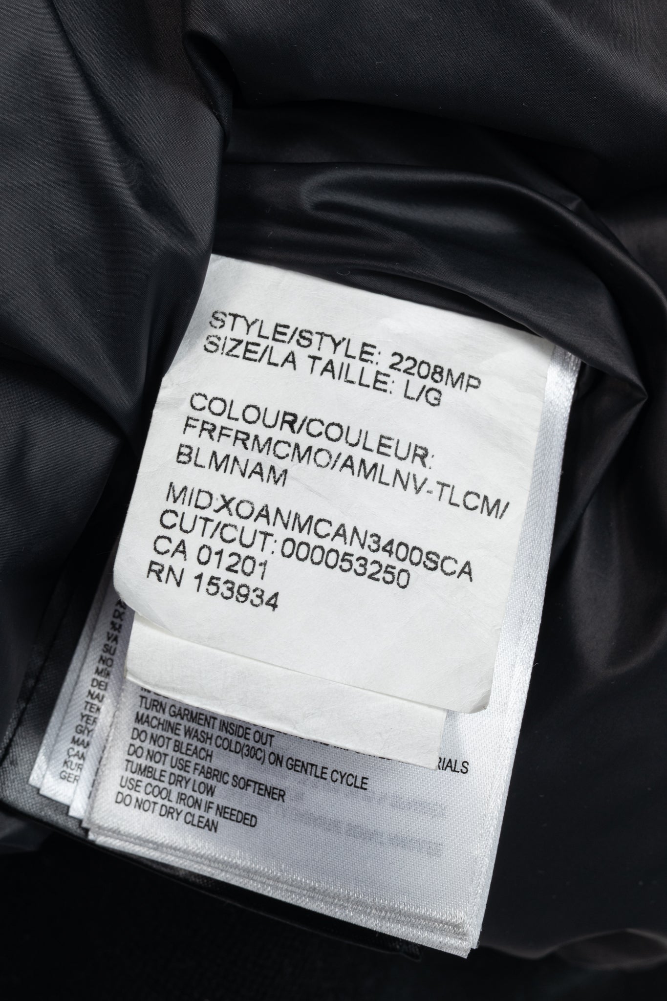 Canada Goose Cabri Blue Free Form Camo Quilted Hooded Down Jacket