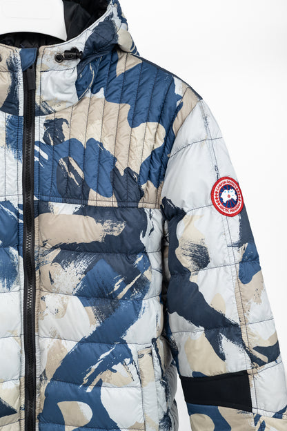 Canada Goose Cabri Blue Free Form Camo Quilted Hooded Down Jacket